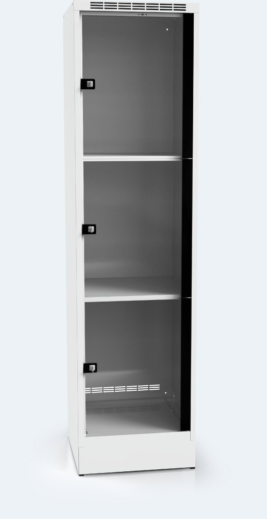  Locker with three glass-filled doors 1920 x 500 x 500